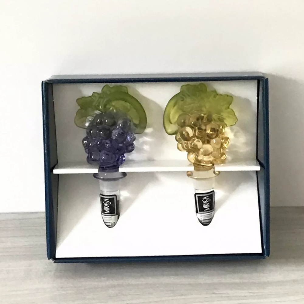 Set of 2 Mikasa Lead Crystal Wine Bottle Stoppers - Picture 3 of 3